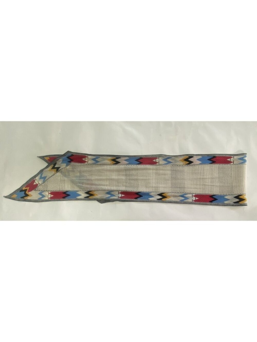 Vintage Albert Nipon XIIX Karat Silk Scarf 62 Inch Geometric Dots Japan 1970s - Picture 9 of 16